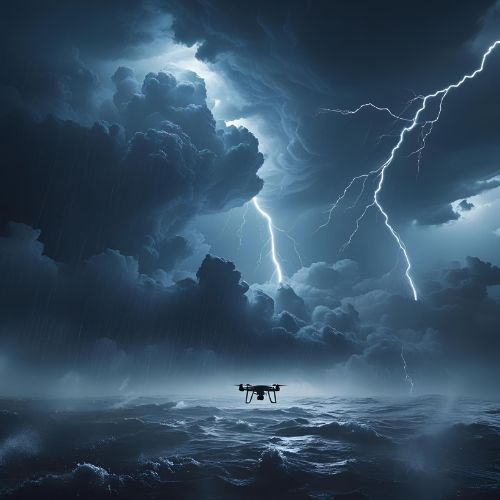 UAV flying in bad weather